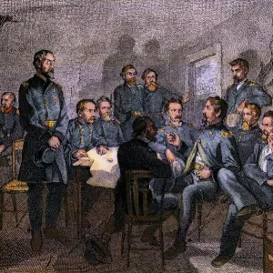 General Meades council of war at Gettysburg