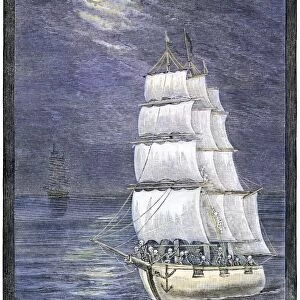 Ghost ship with its crew of death