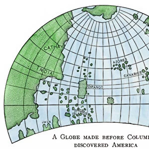 Globe of 1492, lacking the New World