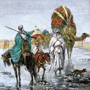 Arab Caravan Crossing Print