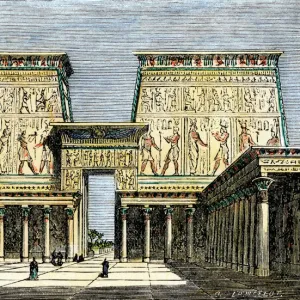 Great temple at Thebes, ancient Egypt