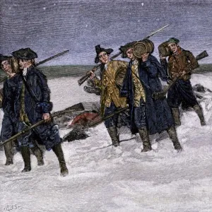 Gunpowder brought to Boston from Fort Ticonderoga, 1775