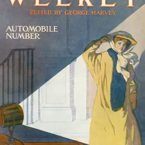 1907 Harpers Weekly Automobile Print Cover