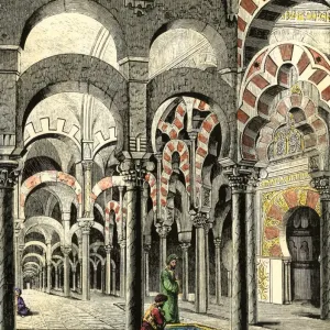 Interior of the mosque at Cordova under the Moors Interior of the mosque at Cordova under the Moors