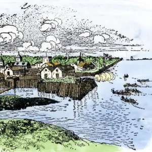 Jamestown settlement in 1622