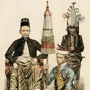 Java official and his attendants, 1800s