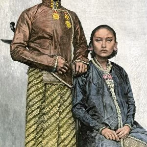 Javanese emperor and empress, 1890s