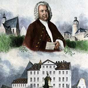 Johann Sebastian Bach, with scenes from his life