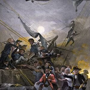 John Paul Joness crew capuring the British Serapis, 1779
