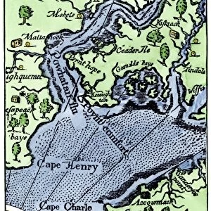 John Smiths map of Jamestown