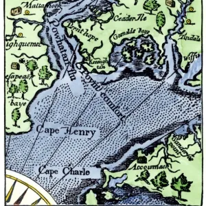 John Smiths map of Jamestown