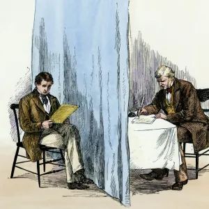 Joseph Smith translating the Book of Mormon