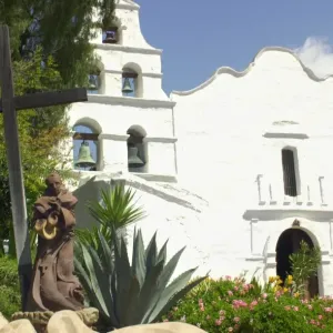 Junipero Serra statue at San Diego Mission Junipero Serra statue at San Diego Mission
