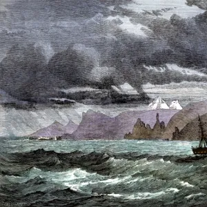 Kerguelen Islands visited by a British ship, 1870s