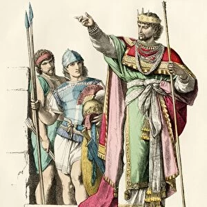 King and soldiers in ancient Israel