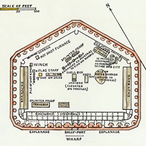Layout of Fort Sumter at the outset of the Civil War