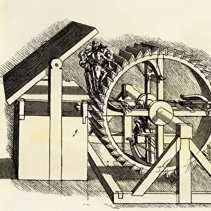 Leonardo da Vinci sketch for a siege machine