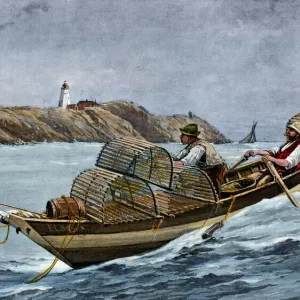 Lobster boat off the Atlantic coast of Maine and Canada