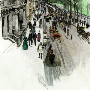 London street in the 1880s