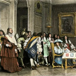 Louis XIV and Moliere having breakfast