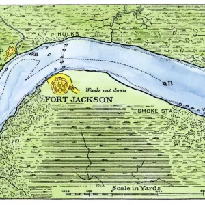 Lower Mississippi River defenses against Union ships, 1862