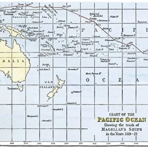 Magellans route across the Pacific