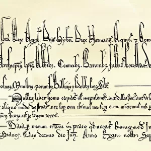 Part of the Magna Carta preamble