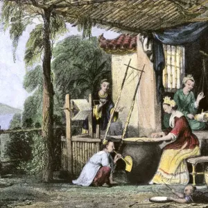 Silk-making in Ancient China Print