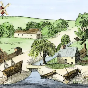 Manhattan Island farm and shipyard, 1600s