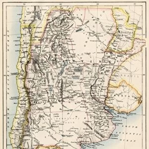 Map of Argentina in the 1800s