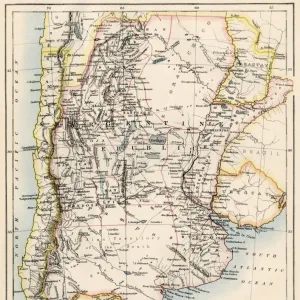 Map of Argentina in the 1800s