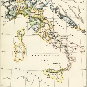 Map of Italy showing political divisions before 1797 Map of Italy showing political divisions before 1797