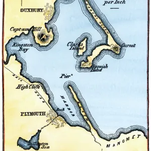 Map of Plymouth Bay, Massachusetts