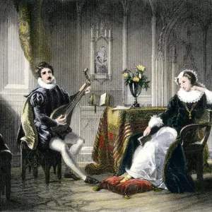 Mary, Queen of Scots Print: Hand-colored engraving Mary, Queen of Scots Print: Hand-colored engraving