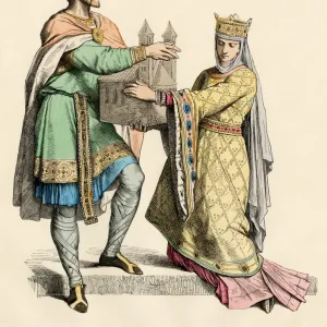 Medieval king and queen of France