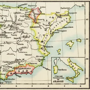 Medieval Spain and Portugal map