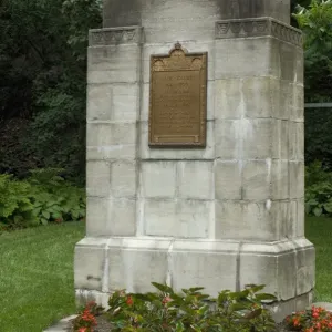 Memorial at Louis Joliets home in old Quebec