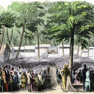 Methodist camp meeting in Ohio, 1850s