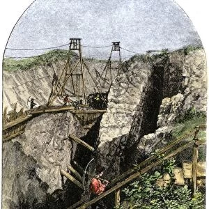 Michigan iron mine, 1800s