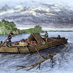 Mississippi River flatboat