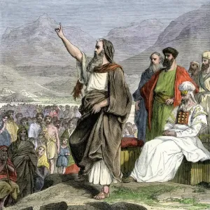 Moses reciting the Ten Commandments Moses reciting the Ten Commandments