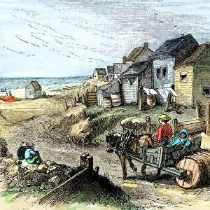 Nantucket fishing village in the 1800s