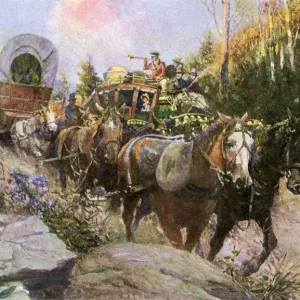 National Road wagons and stagecoach traffic