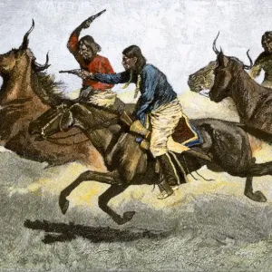 Native American raid on homesteaders cattle