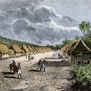 Native village of the Marianas, 1800s