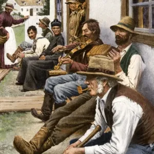 Print of French-Canadian Village Concert, circa 1900