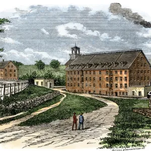 New England textile factory, 1800s