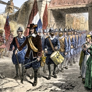 New Netherland surrendered to the English, 1664