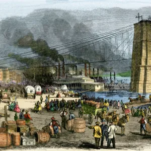 Ohio River at Cincinnati, Ohio, 1860s