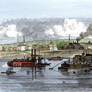 Ohio River at New Albany, Indiana, 1870s
